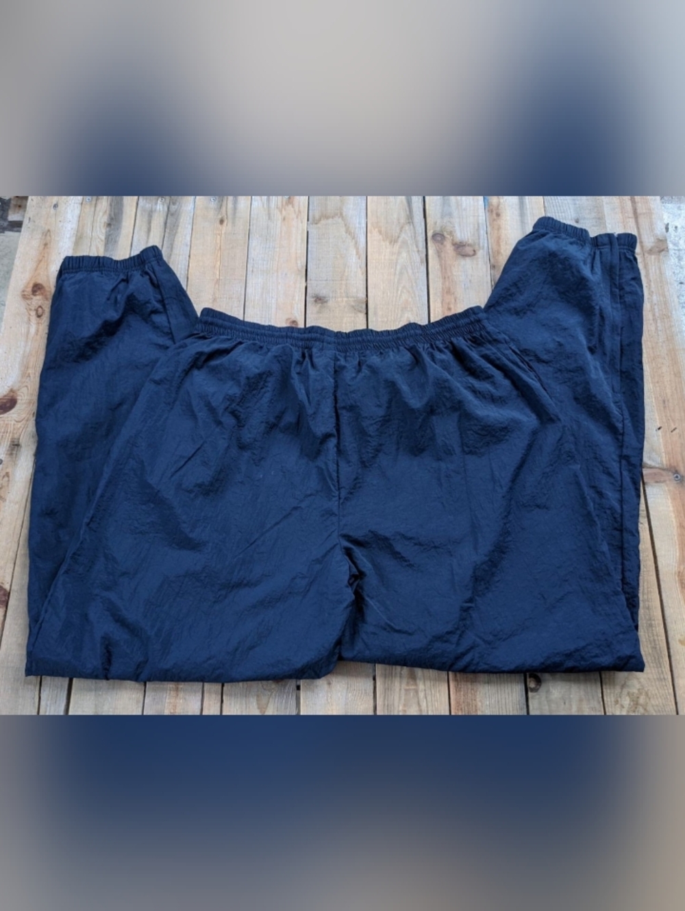 Reebok Navy and White Athletic Shorts with Logo